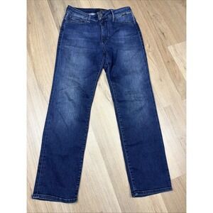 Mavi Kendra Petite High Rise Straight Leg Jeans Women's 29P Dark Wash Stretch